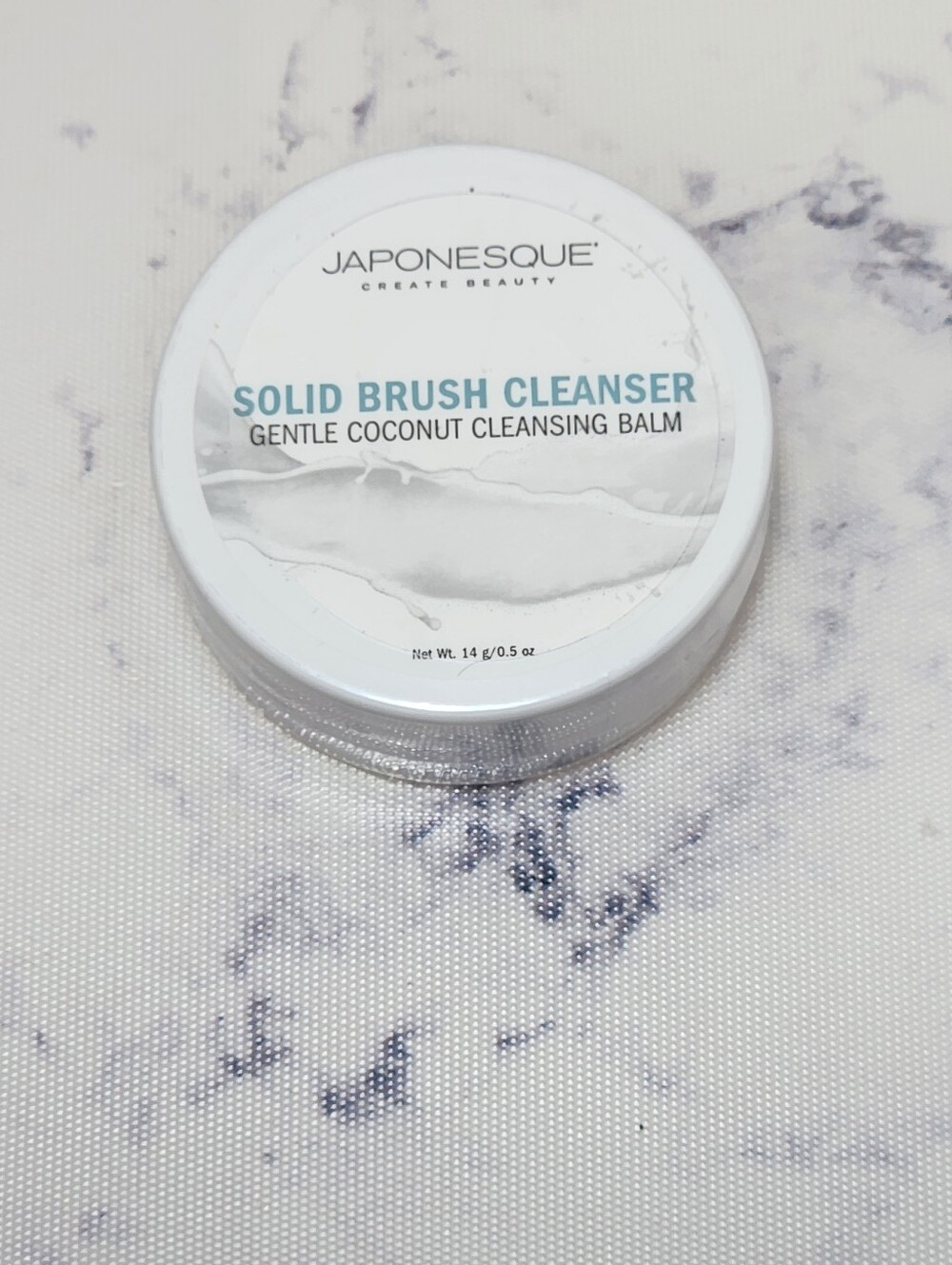 Japonesque Solid Brush Cleanser Gentle Coconut Cleansing Balm .5 Oz